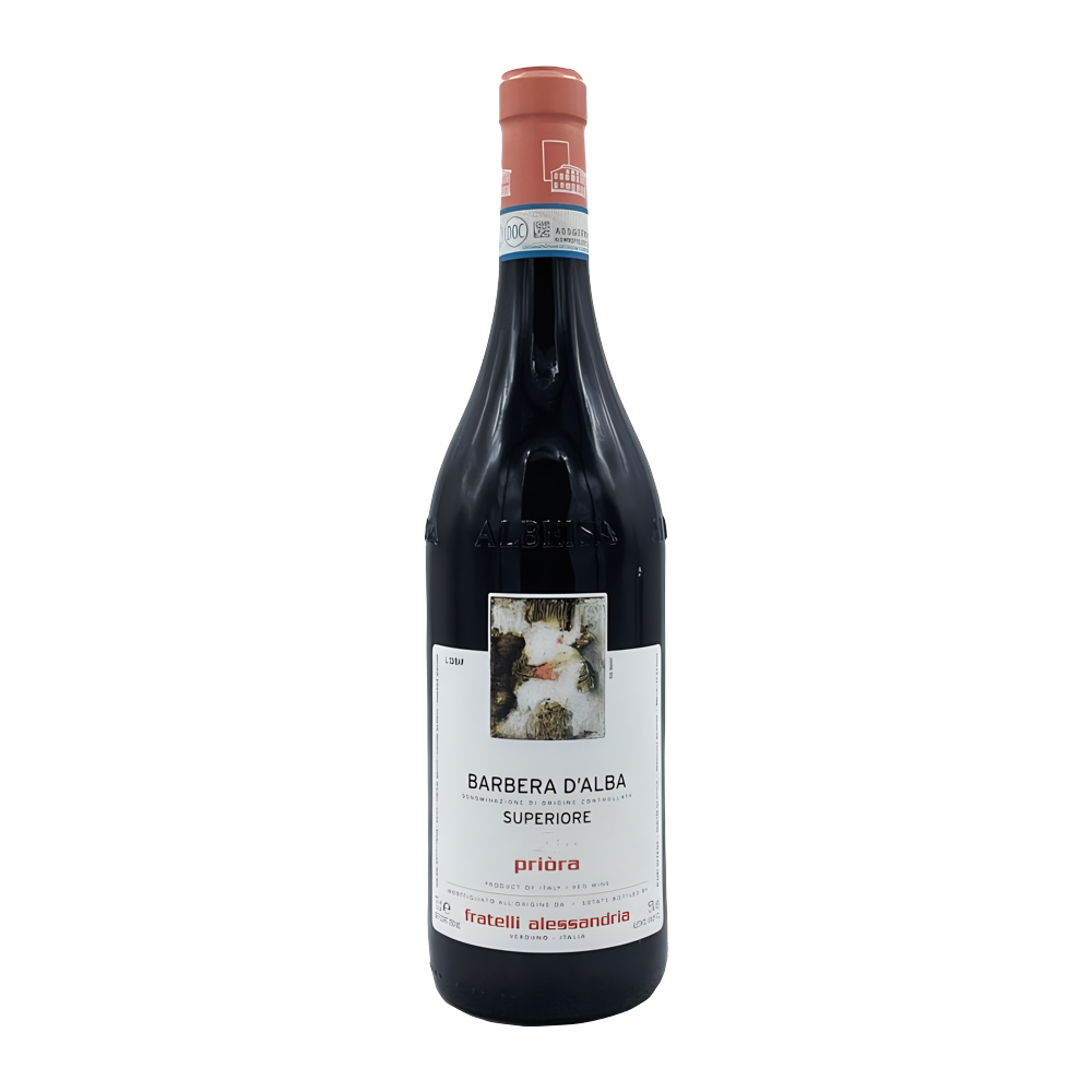 Fratelli Alessandria, Barbera d'Alba Superiore Priorà 2019, Bottiglia 750 ml